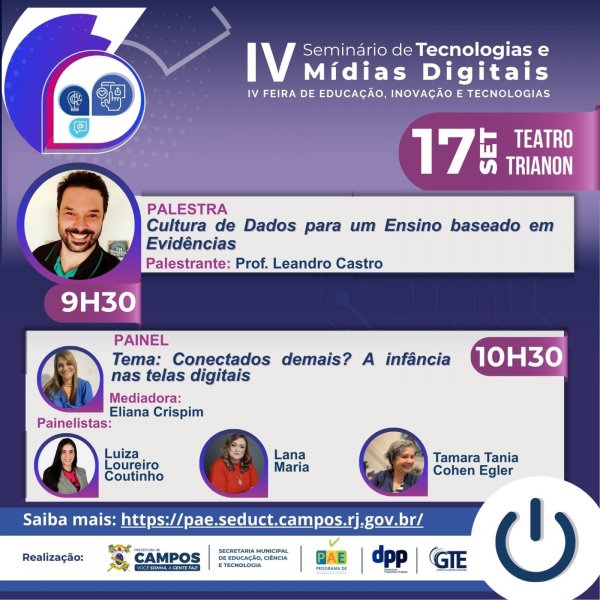 IV SEMINÁRIO DE TECNOLOGIAS E MÍDIAS DIGITAIS NA EDUCAÇÃO