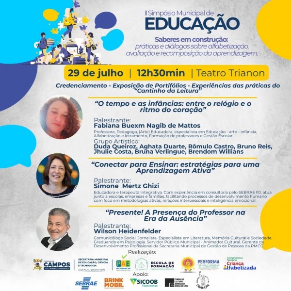 I Simpósio de Educação - 29 de julho - 12h30min