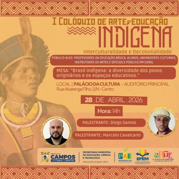 I Colóquio de Arte-Educação Indígena - MESA: MESA: “Brasil indígena: a diversidade dos povos originários e os espaços educativos.”
