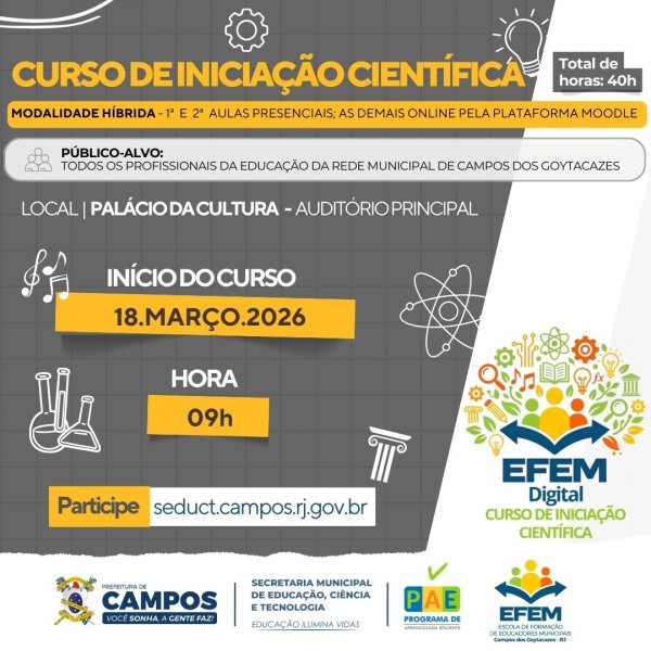 CURSO DE INICIAÇÃO CIENTÍFICA