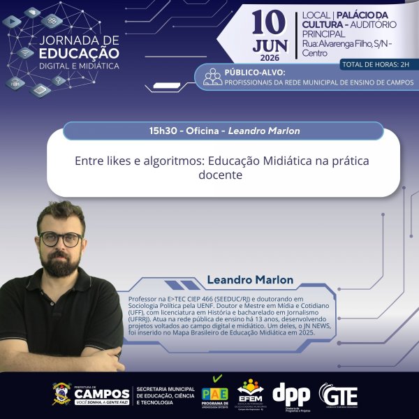 Jornada de Educação Digital e Midiática - Leandro Marlon