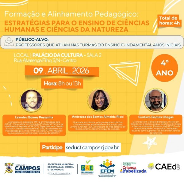 Formação e Alinhamento Pedagógico: 4° Ano