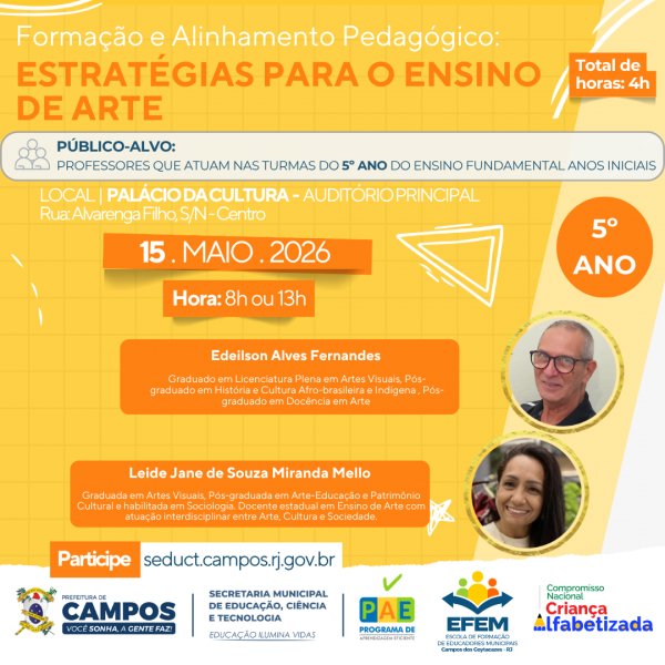 Formação e Alinhamento Pedagógico: 5º Ano