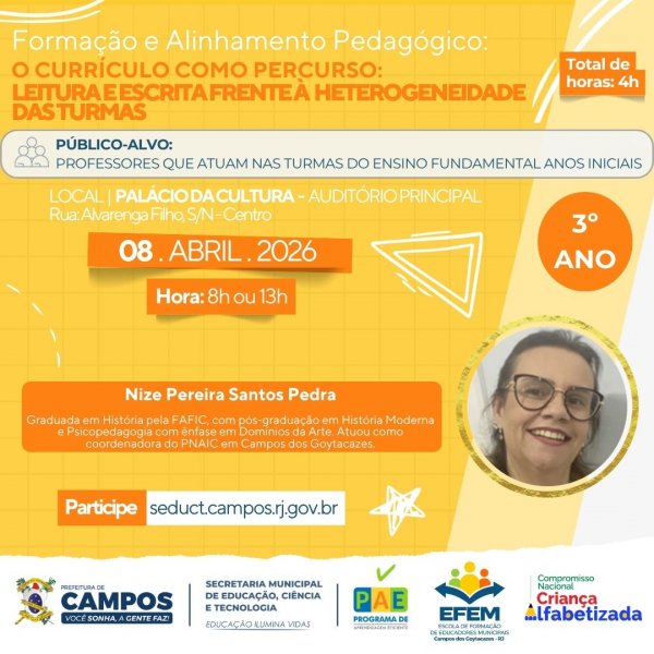 Formação e Alinhamento Pedagógico: 3º Ano