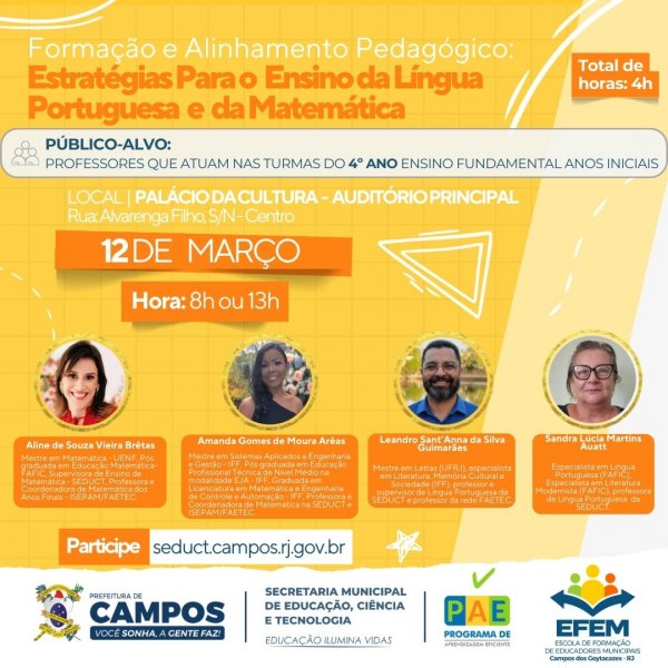 Formação e Alinhamento Pedagógico: Estratégias Para o Ensino da Língua Portuguesa e da Matemática