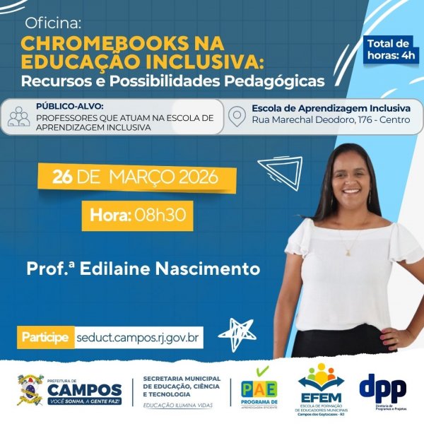 Oficina: Chromebooks na Educação Inclusiva: Recursos e Possibilidades Pedagógicas