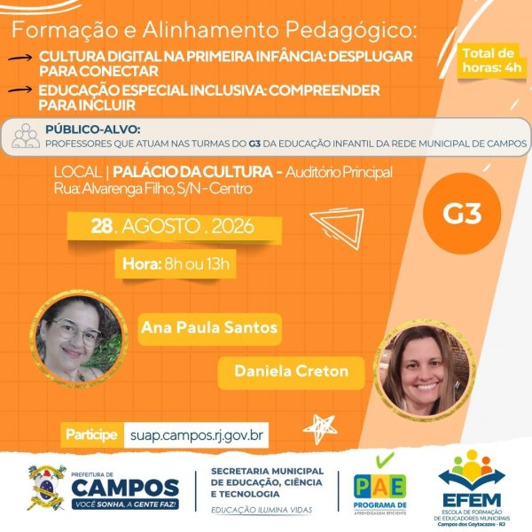 Formação e Alinhamento Pedagógico: G3