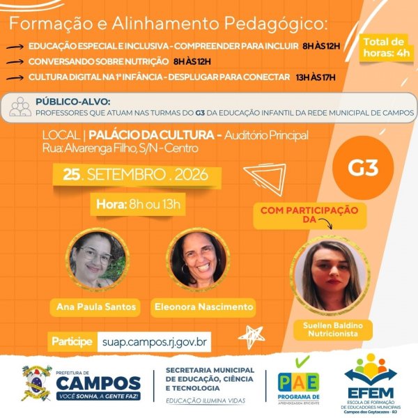 Formação e Alinhamento Pedagógico: G3