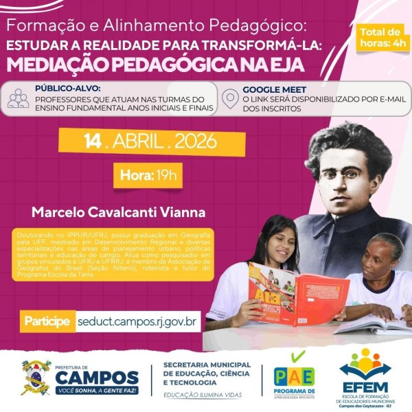 Formação e Alinhamento Pedagógico: Estudar a realidade para transformá-la: Mediação pedagógica na EJA