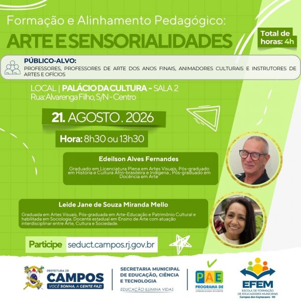Formação e Alinhamento Pedagógico: Arte