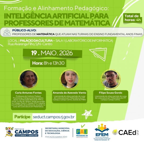 Formação e Alinhamento Pedagógico: Inteligência Artificial Para Professores de Matemática
