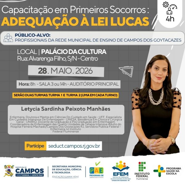 Capacitação em Primeiros Socorros: Adequação à Lei Lucas