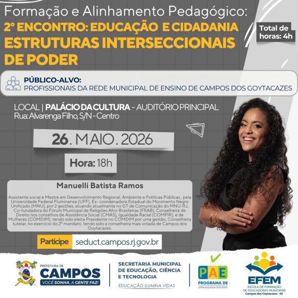 Formação e Alinhamento Pedagógico: 2° Encontro: Educação e Cidadania - Estruturas Interseccionais de Poder