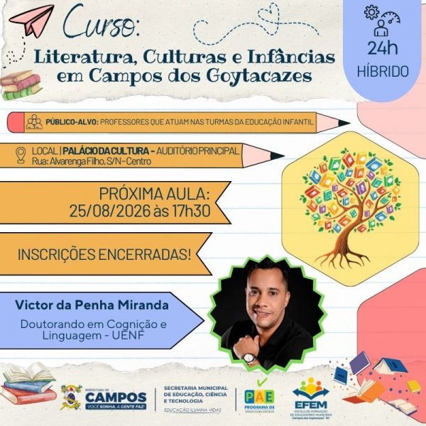 Curso: Literatura, Culturas e Infâncias em Campos dos Goytacazes