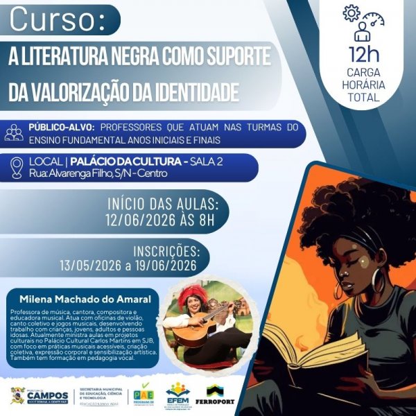 Curso: A Literatura Negra Como Suporte da Valorização da Identidade