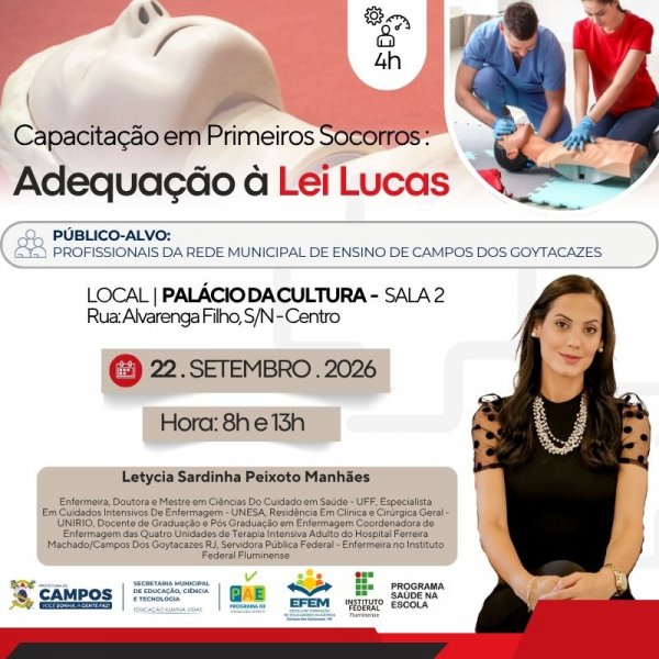 Capacitação em Primeiros Socorros: Adequação à Lei Lucas