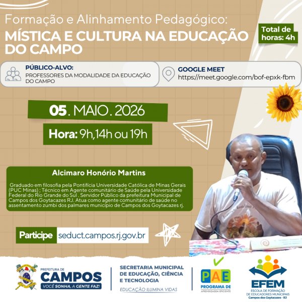 Formação e Alinhamento Pedagógico: Mística e Cultura na Educação do Campo