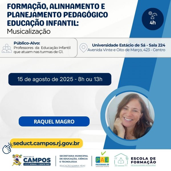 FORMAÇÃO, ALINHAMENTO E PLANEJAMENTO PEDAGÓGICO Educação Infantil: Musicalização