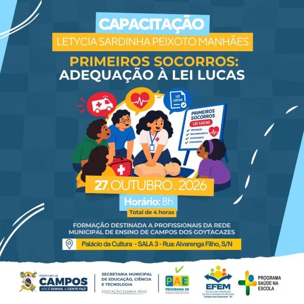 Capacitação em Primeiros Socorros: Adequação à Lei Lucas