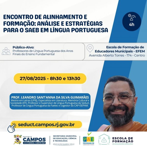 ENCONTRO DE ALINHAMENTO E FORMAÇÃO: Análise e Estratégias para o SAEB em Língua Portuguesa