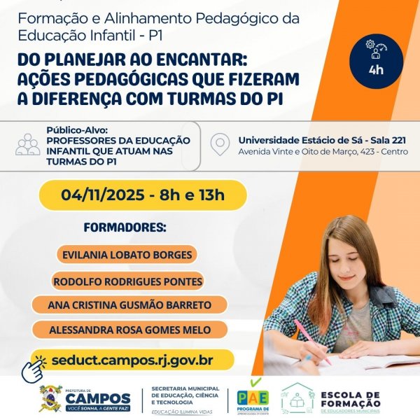 Formação e Alinhamento Pedagógico da Educação Infantil - P1