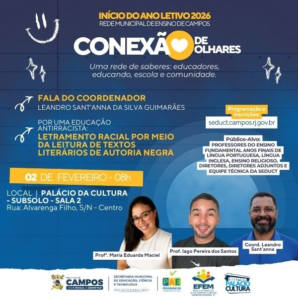 PROFESSORES DO ENSINO FUNDAMENTAL ANOS FINAIS DE LÍNGUA PORTUGUESA, LÍNGUA INGLESA E ENSINO RELIGIOSO - 02/02/26 - 8h